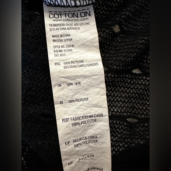 COTTON ON BLACK OPEN KNIT CARDIGAN SIZE XXS - Picture 6 of 7